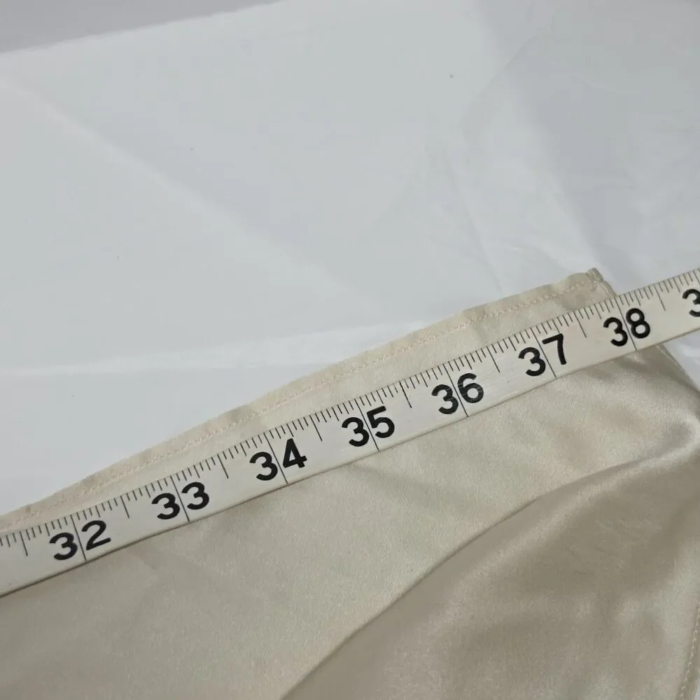 Newport News Swim 100% Silk Cream Pareo Biege Warap Scarf Vintage Pastel Nude